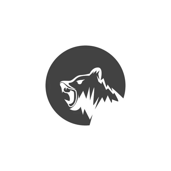Medve Ikon Szimbólum Vektor Sablon Illusztráció — Stock Vector