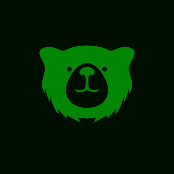 Медвежья Икона Шаблон Вектора — стоковый вектор