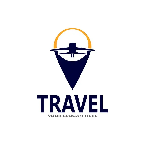 Szablon Logo Podróży Biura Podróży — Wektor stockowy