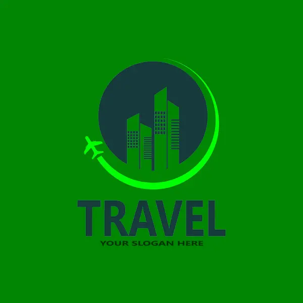 Rejsebureau Travel Logo Skabelon – Stock-vektor
