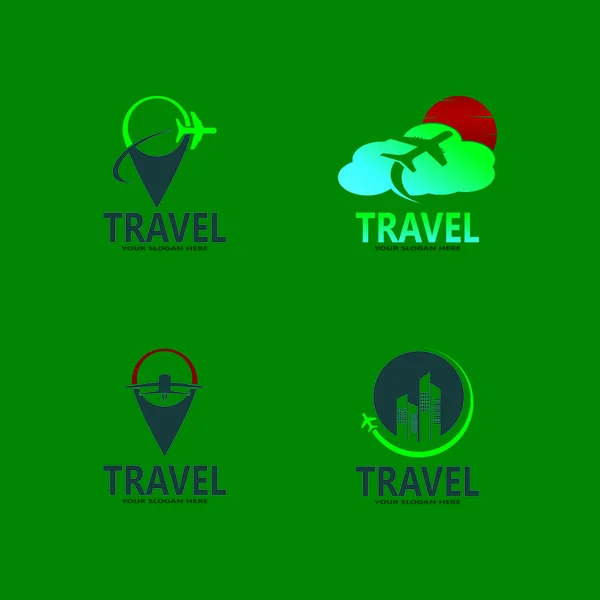 Szablon Logo Podróży Biura Podróży — Wektor stockowy