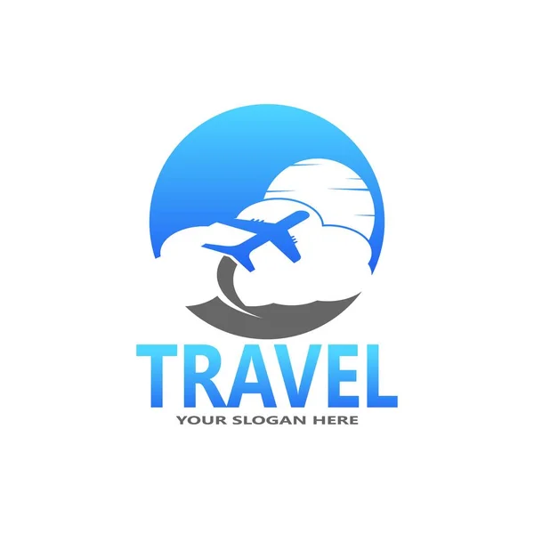 Šablona Cestovního Loga Cestovní Kanceláře — Stockový vektor