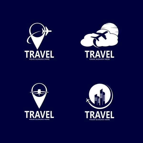 Utazási Iroda Travel Logo Template — Stock Vector