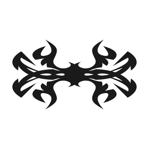Black Tribal Tattoo Abstrakte Symbolvorlage — Stockvektor