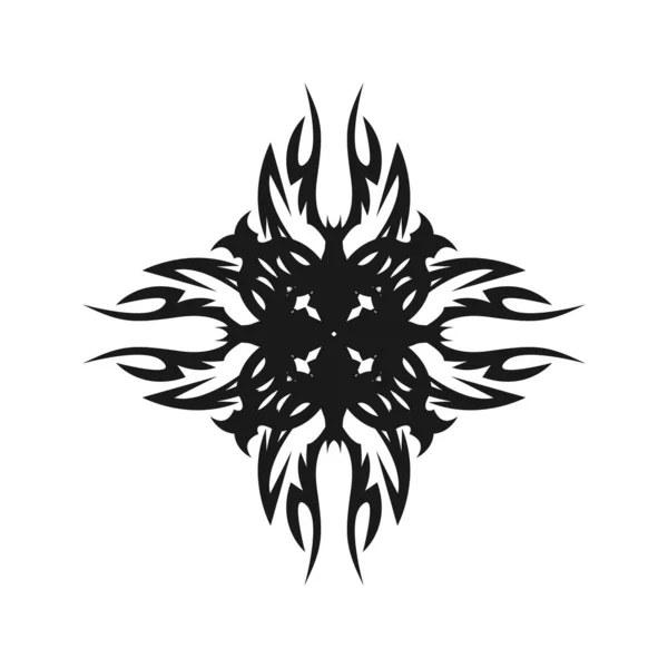 Абстрактный Шаблон Татуировки Чёрного Племени — стоковый вектор