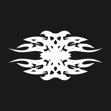 Siyah Kabile Dövmesi Soyut Sembol Şablonu