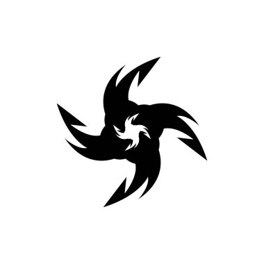 Ninja Shuriken logo vektör şablonu