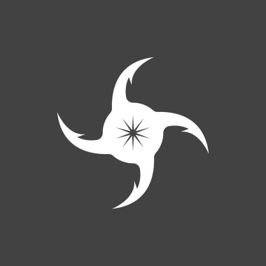 Ninja Shuriken logo vektör şablonu