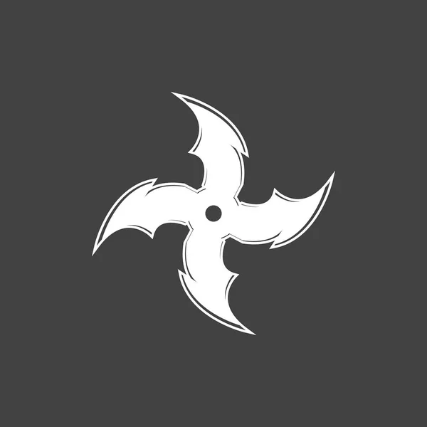Ninja Shuriken Logo Vector Sjabloon — Stockvector