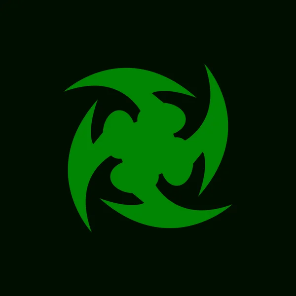 Ninja Shuriken Logo Vektorvorlage — Stockvektor