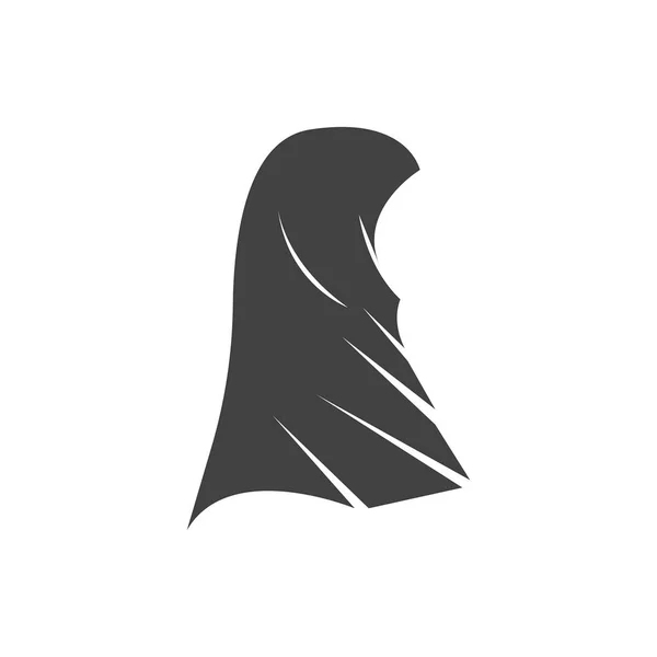 Символ Женского Силуэта Хиджаба — стоковый вектор