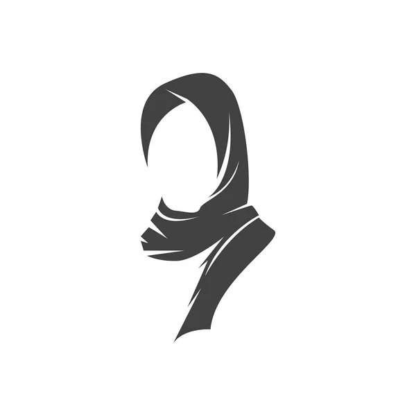 Hijab Vrouw Silhouet Icoon Symbool — Stockvector