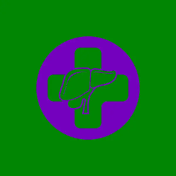 Illustration Vectorielle Logo Médical Foie — Image vectorielle