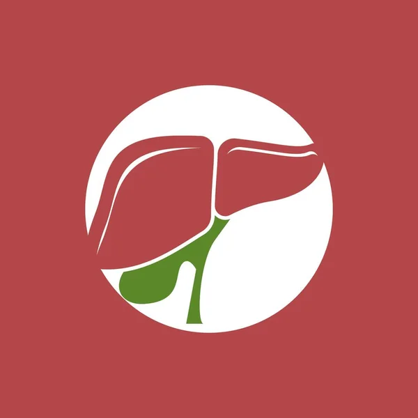 Illustration Vectorielle Logo Médical Foie — Image vectorielle