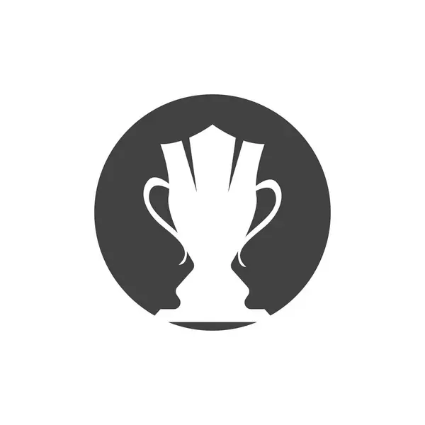 Einfaches Design Des Trophy Logos Vector Template — Stockvektor