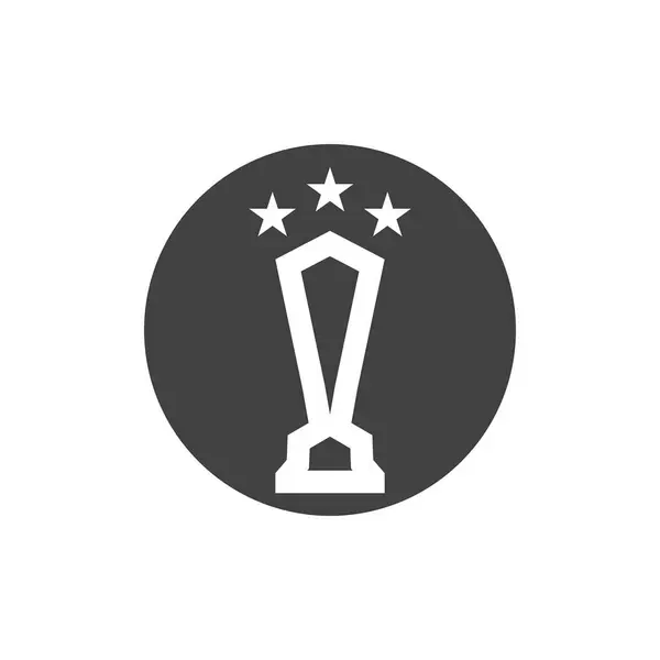 Simple Trophy Logo Design Vector Template — Stock Vector