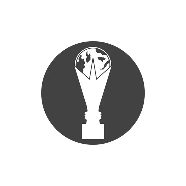 Einfaches Design Des Trophy Logos Vector Template — Stockvektor