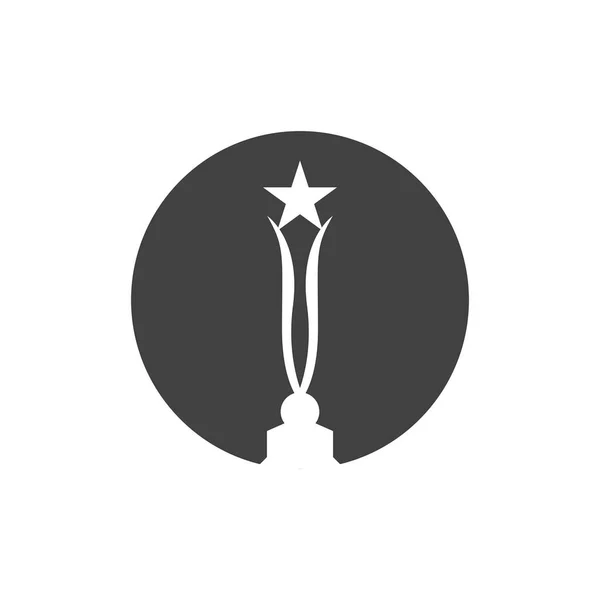 Templat Desain Logo Trophy Sederhana - Stok Vektor