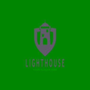 Basit Deniz feneri simgesi simgesi logosu