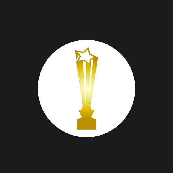 Basit Trophy Logo Tasarımı Vektör Şablonu — Stok Vektör