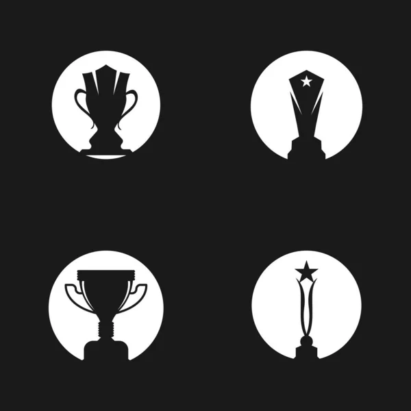 Eenvoudig Ontwerp Van Het Trophy Logo Vector Template — Stockvector