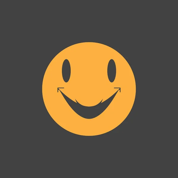 Smile Icon Emoticon Symbol Template — Stock Vector