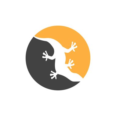 Kertenkele simgesi siluet logo sembolü vektörü