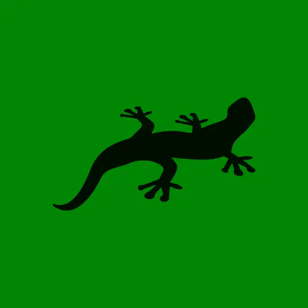 Lizard Icona Silhouette Logo Simbolo Vettore — Vettoriale Stock