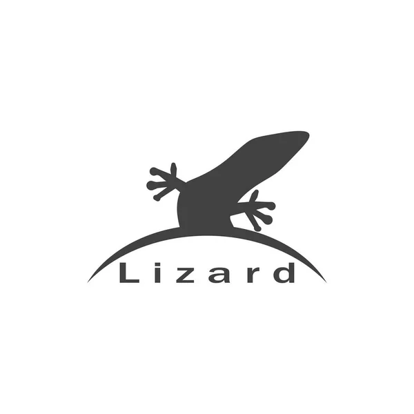 Icône Lézard Silhouette Logo Symbole Vecteur — Image vectorielle