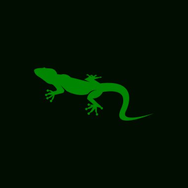 Kertenkele simgesi siluet logo sembolü vektörü