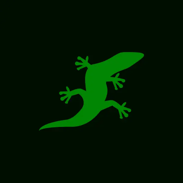 Lizard Pictogram Silhouet Logo Symbool Vector — Stockvector