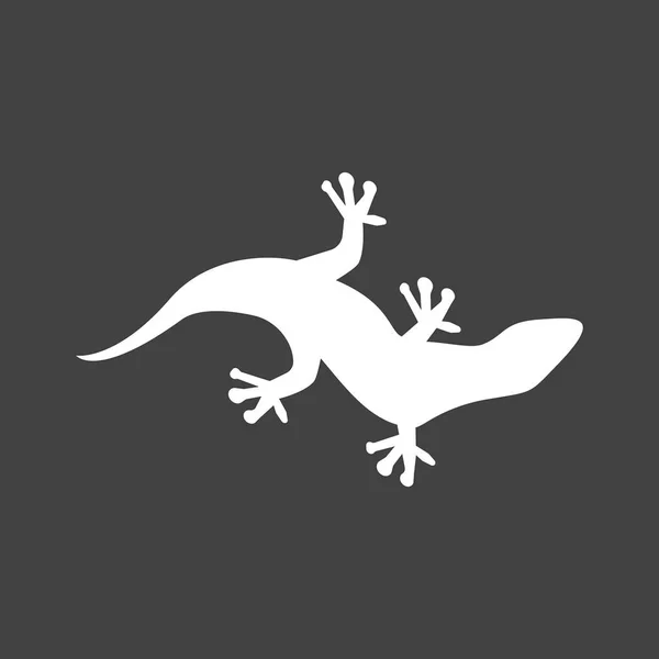 Icône Lézard Silhouette Logo Symbole Vecteur — Image vectorielle