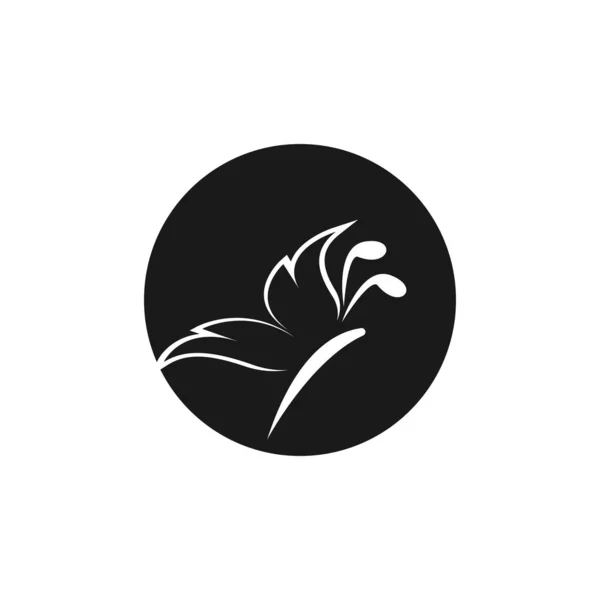 Fekete Sziluett Pillangó Ikon Szimbólum Sablon Vektor — Stock Vector