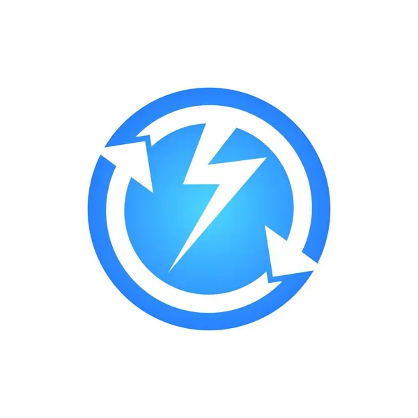 Reciclar Poder Logotipo Vetor Modelo Ilustração —  Vetores de Stock