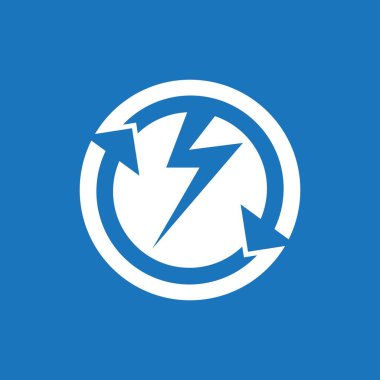 Güç logo vektör şablonu resimlemesini geri dönüştür