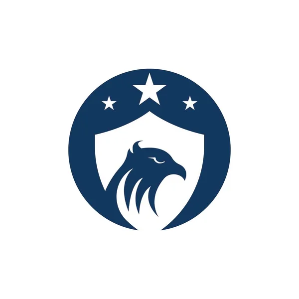 Eagle Shield Logo Vector Template Illustration — Stock Vector