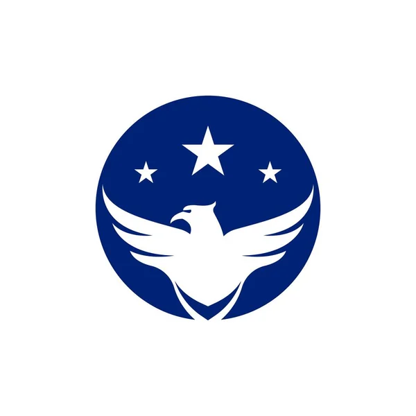 Eagle Shield Logo Vector Template Ilustração —  Vetores de Stock