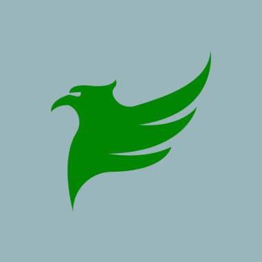 Kartal Kalkanı Logo Vektör Şablonu İllüstrasyonu