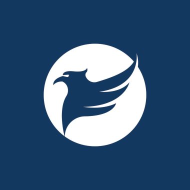 Kartal Kalkanı Logo Vektör Şablonu İllüstrasyonu