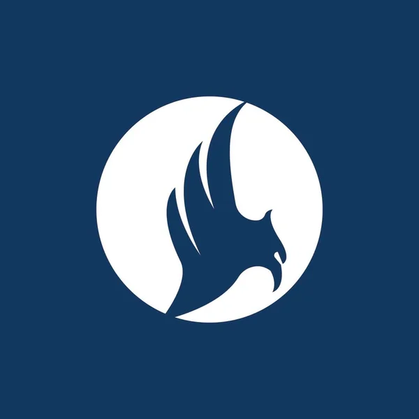 Eagle Shield Logo Vector Template Illusztráció — Stock Vector