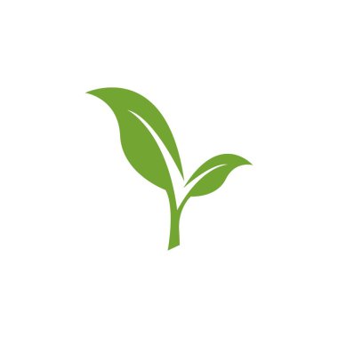 Yeşil Yaprak Doğa Santrali Kavramsal Sembol Vektörü İllüstrasyonu