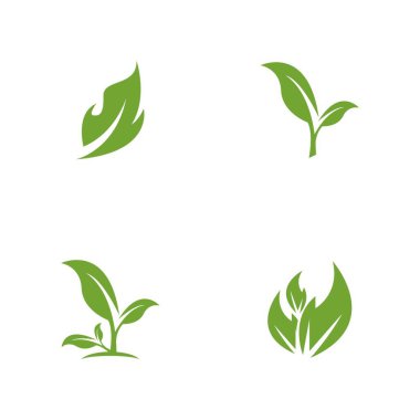 Yeşil Yaprak Doğa Santrali Kavramsal Sembol Vektörü İllüstrasyonu