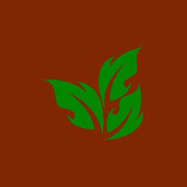 Yeşil Yaprak Doğa Santrali Kavramsal Sembol Vektörü İllüstrasyonu