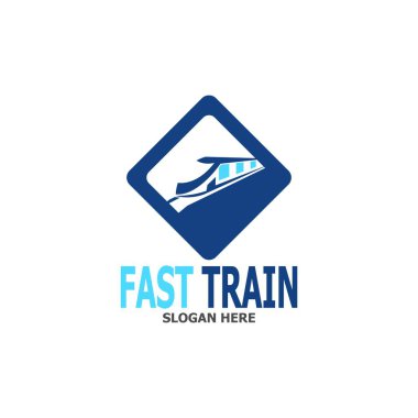 Hızlı Tren simgesi Logo Vektör Şablonu 