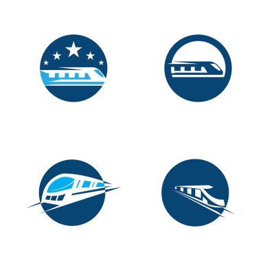 Hızlı Tren simgesi Logo Vektör Şablonu 