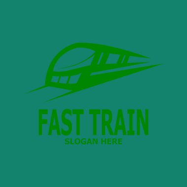 Hızlı Tren simgesi Logo Vektör Şablonu 