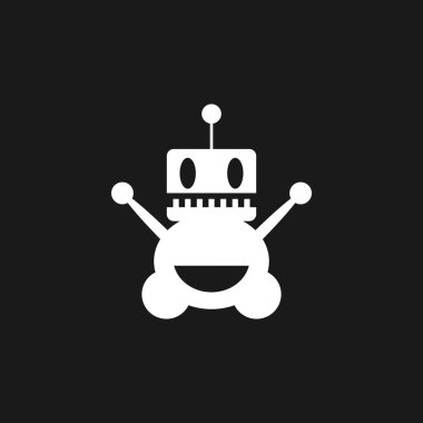 Robot logo şablonu vektör resimleme tasarımı
