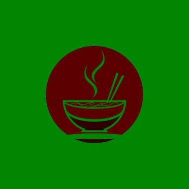 Şehriyeli şehriye kasesi logo vektör çizimi