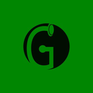 G Harfi Sanat Simgesi ve Sembol Şablonu