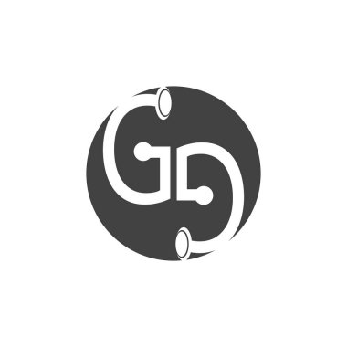 G Harfi Sanat Simgesi ve Sembol Şablonu